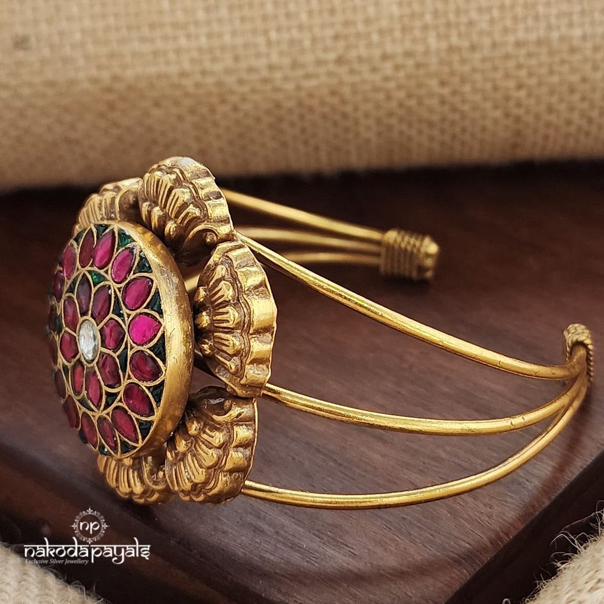 Pink Blush Rose Adjustable Kada (Gk3169)