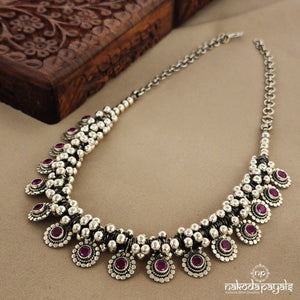 Ravishing Red Stone Short Neckpiece (N9598)