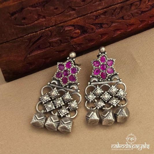 Pink Ball Drop Earrings (C4159)