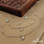 Evil Eye Dolphin Charm Anklets (A5499)