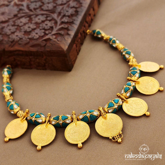 Turquoise Kundan Neckpiece (Gn9736)