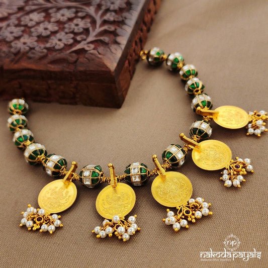 Lakshmi Coin Kundan Neckpiece (Gn9739)