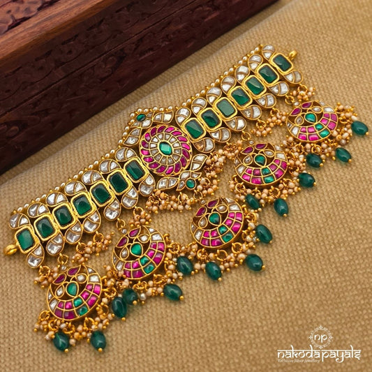 Half Moon Drops Kundan Choker (Gn10505)