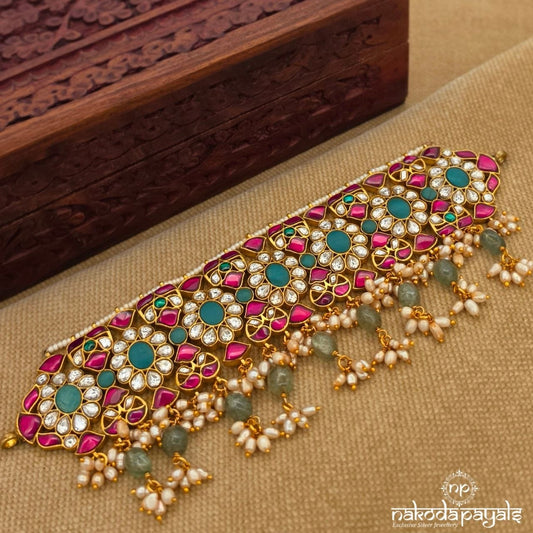 Turquoise Kundan Choker (Gn10506)