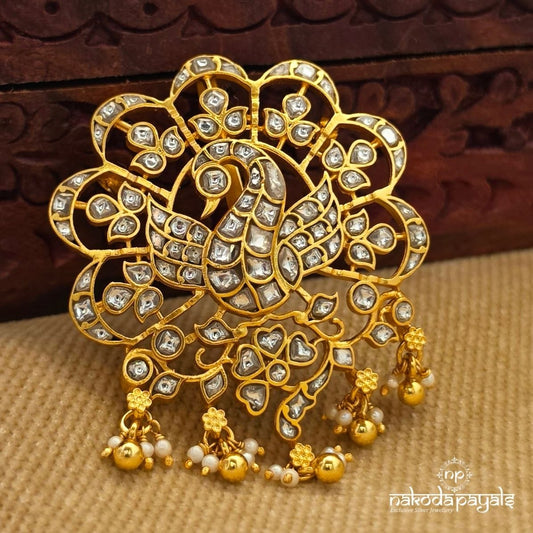 White Kundan Pendant (Gp2442)