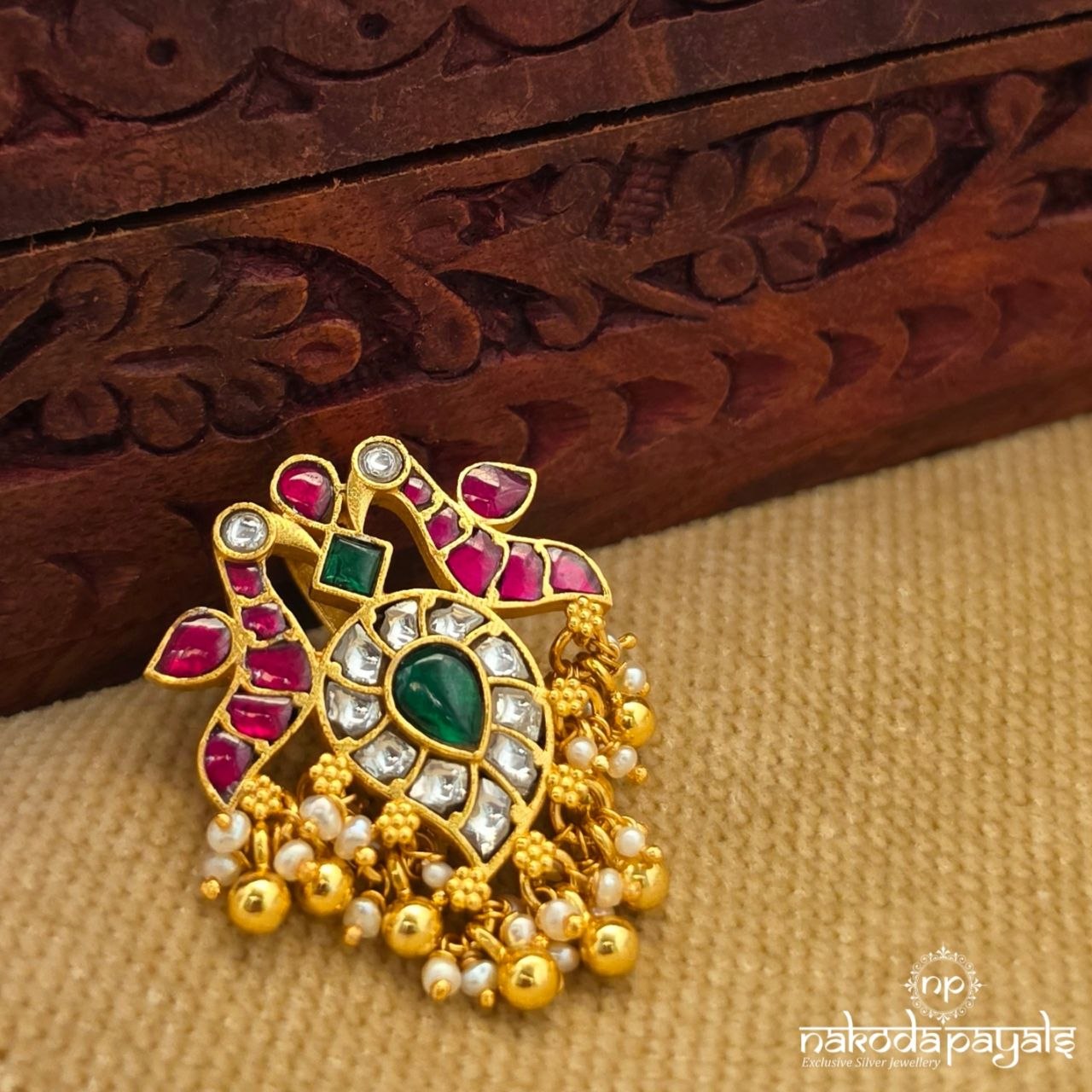 Twin Birdie Kundan Pendant (Gp2443)