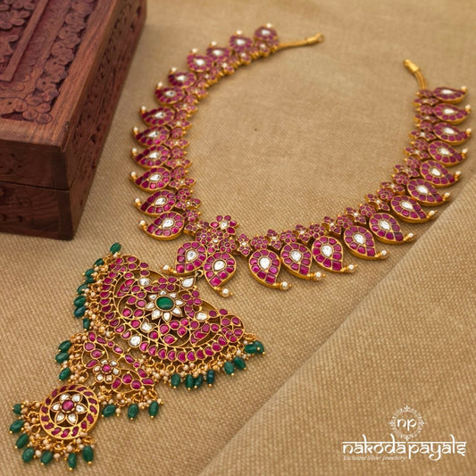 Floral Drop Kundan Neckpiece (Gn10508P)