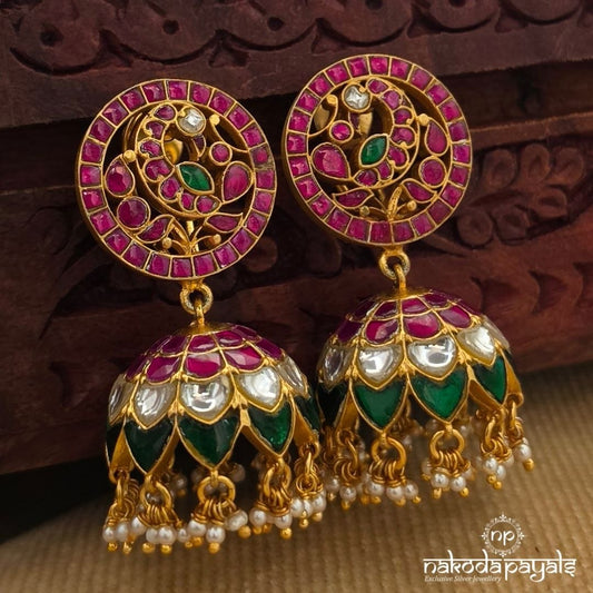 Elegant Pearl Drops Kundan Jhumka (Ge11045)