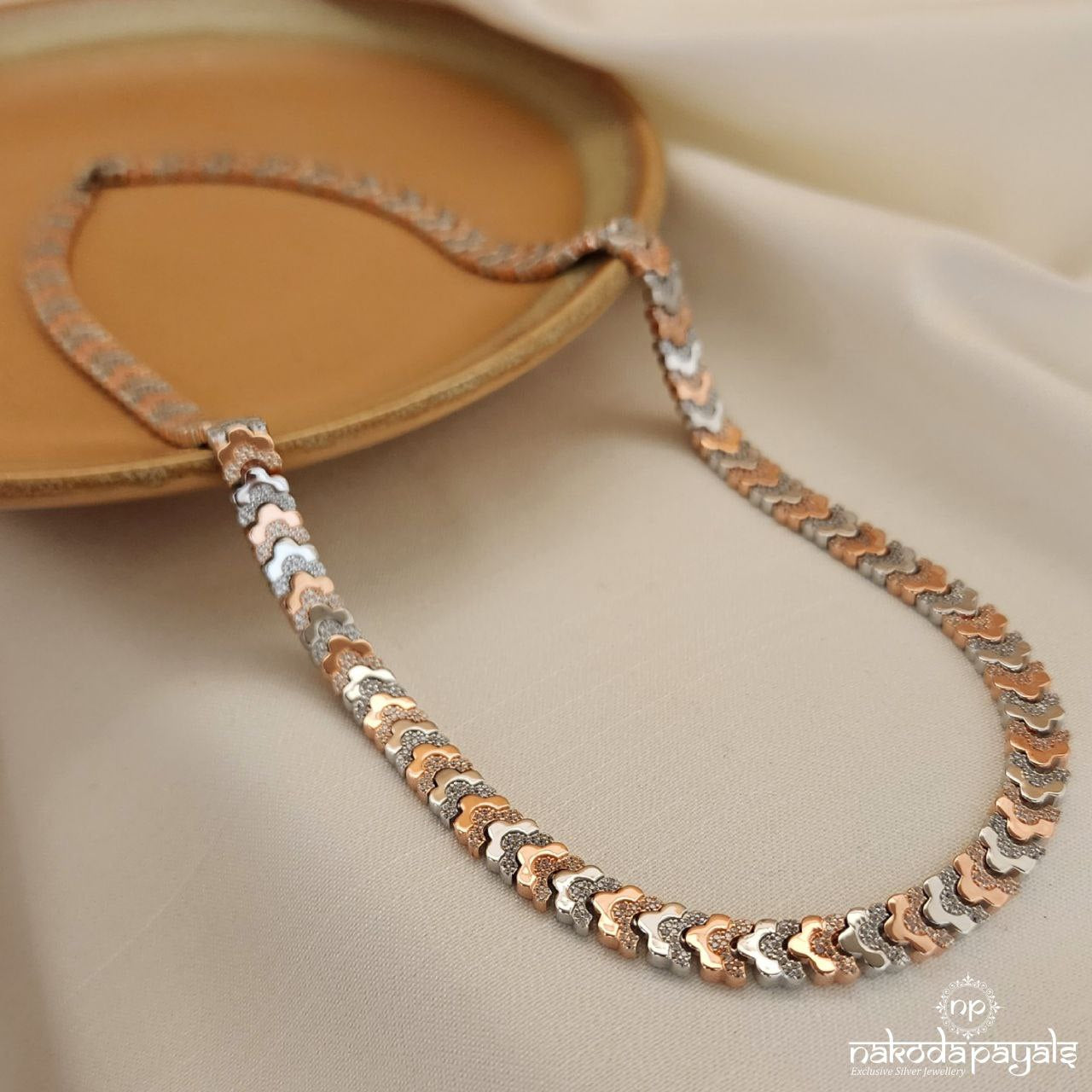 Fusion Link Rose Gold Men’s Neckchain (Mc0881)