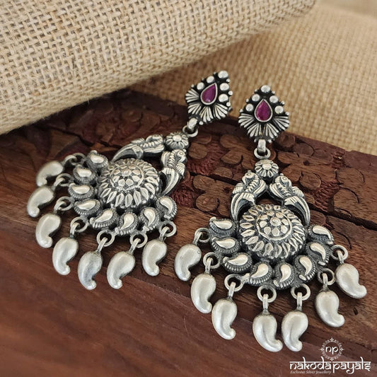 Twin Peacock Tribal Earrings (C2017)