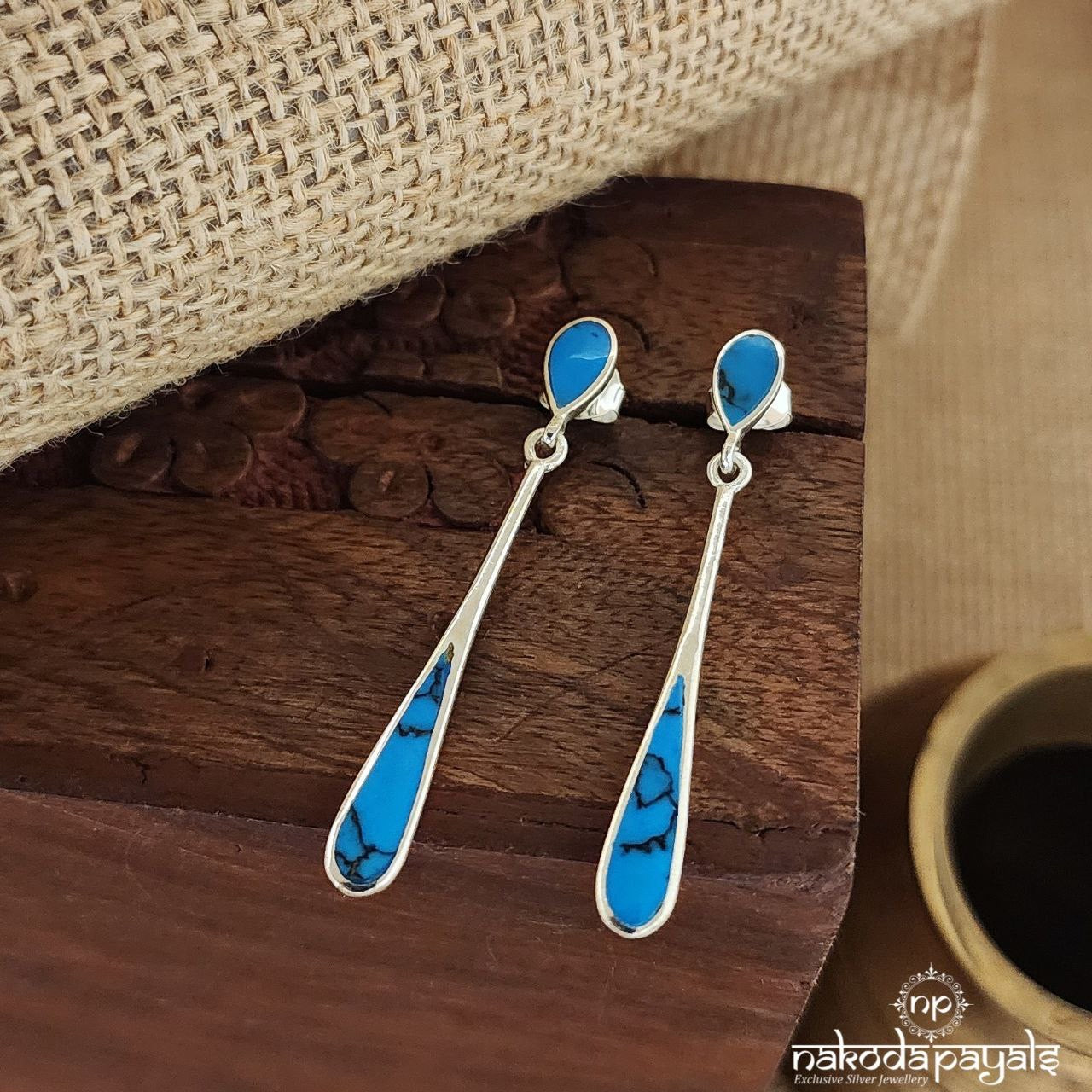 Blue Drift MOP Earrings (St3032)