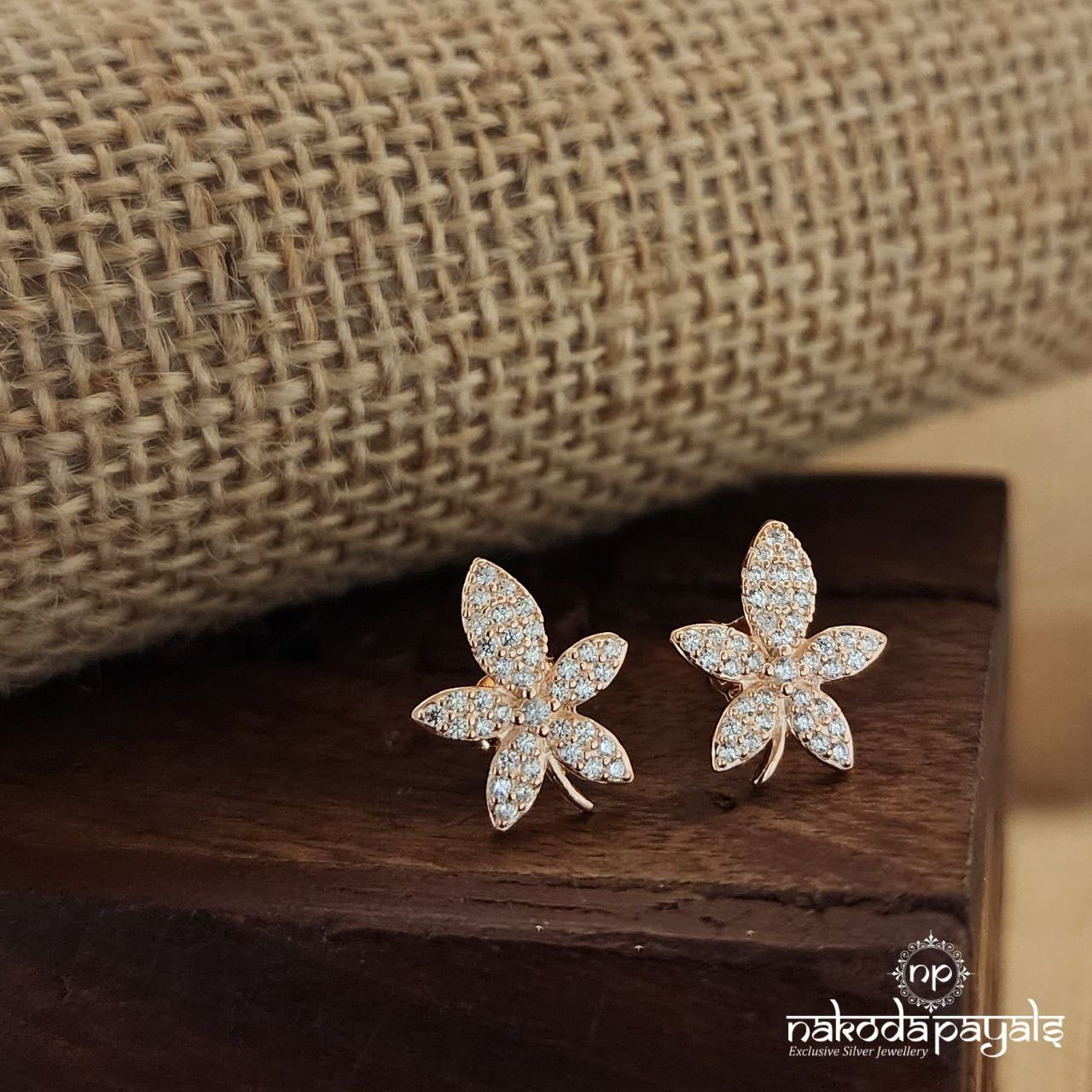 Rose Bloom Rose Gold Studs (St3007)