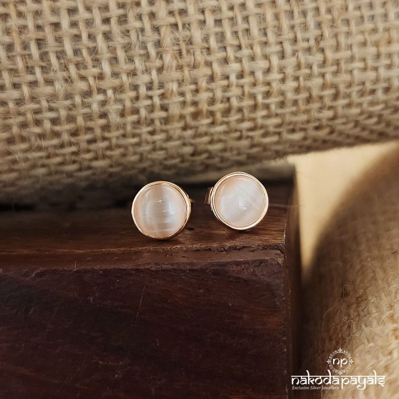 MoonPetal MOP Rose Gold Studs (St3016)