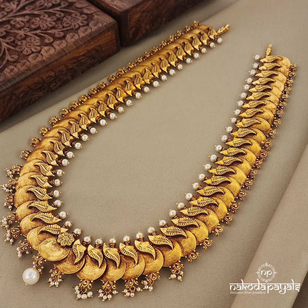 Lakshmi Coin Pearl Drop Neckpiece (Gn7206)