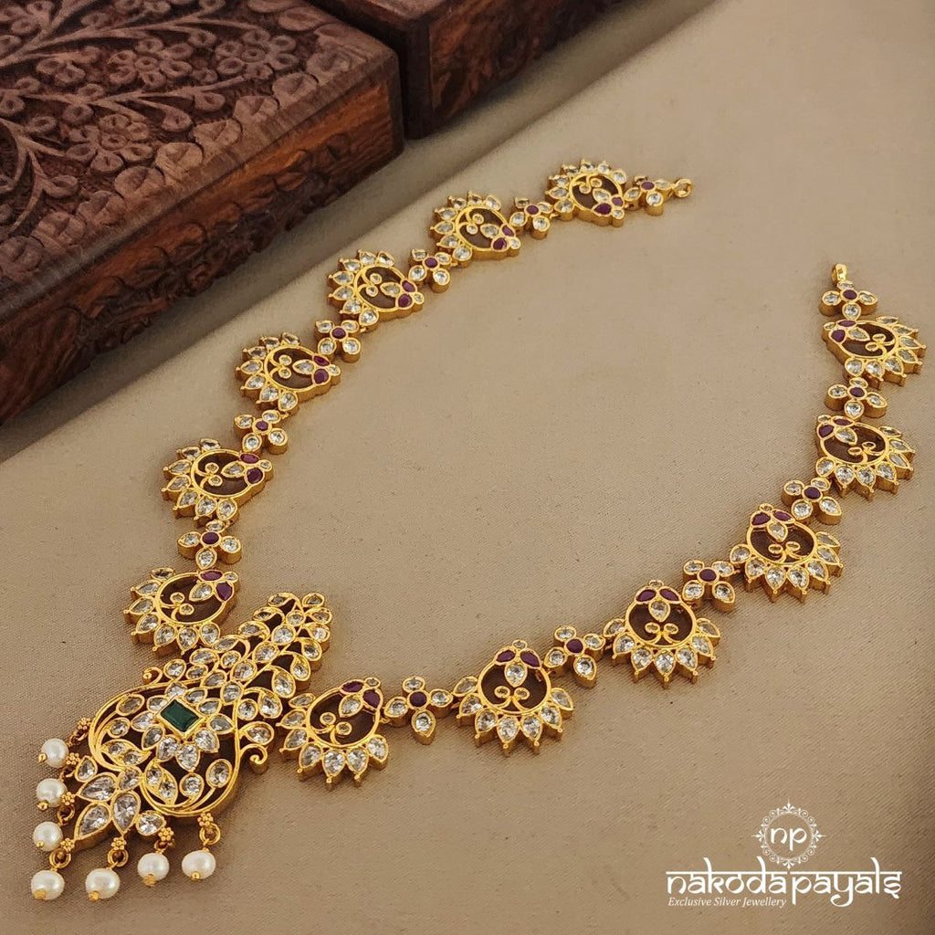 Elegant Pearls Drop Neckpiece (Gn7207)