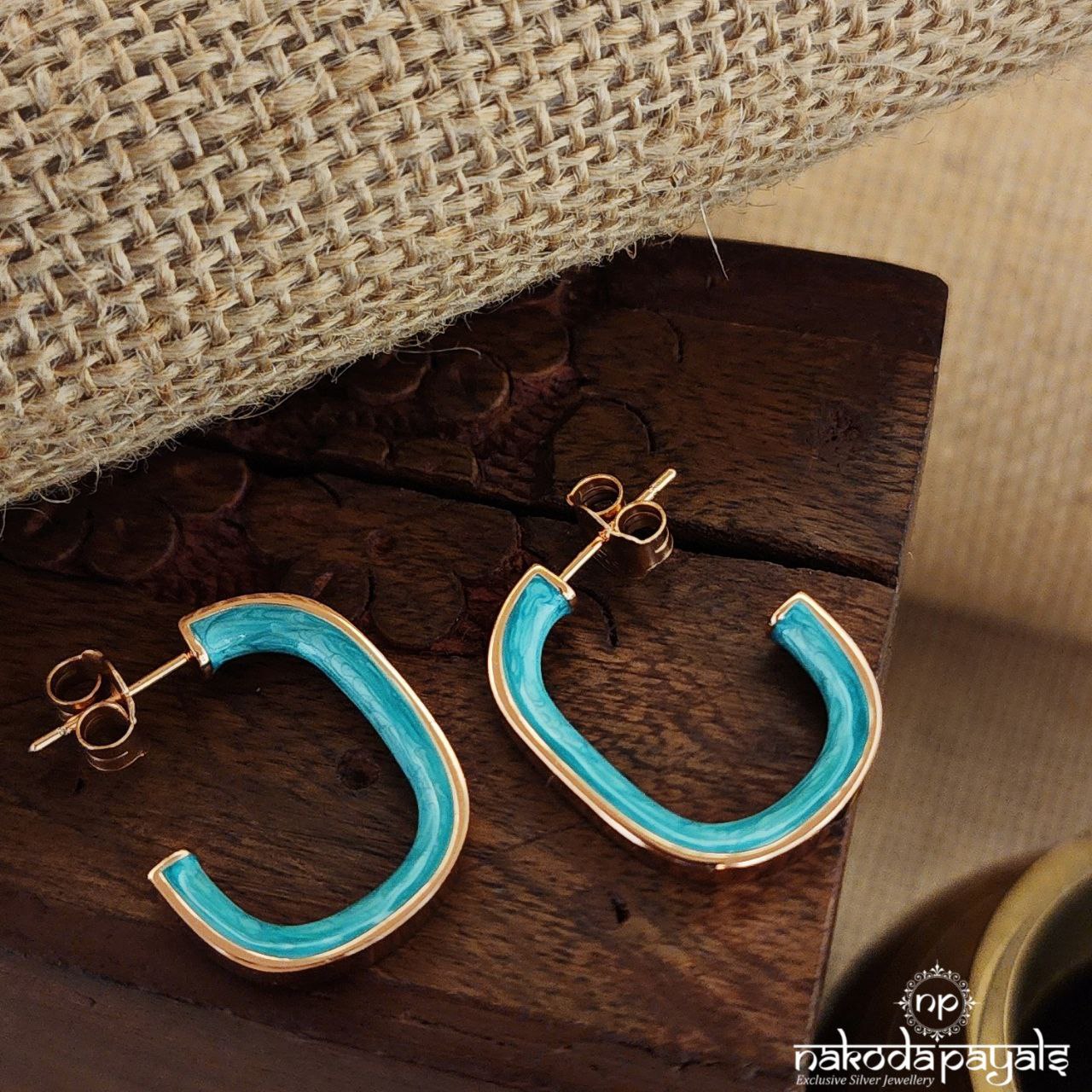 Trendy Turquoise Hoops (St3065)