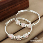 Pink Rose Baby Kada Pair (Ka9120)