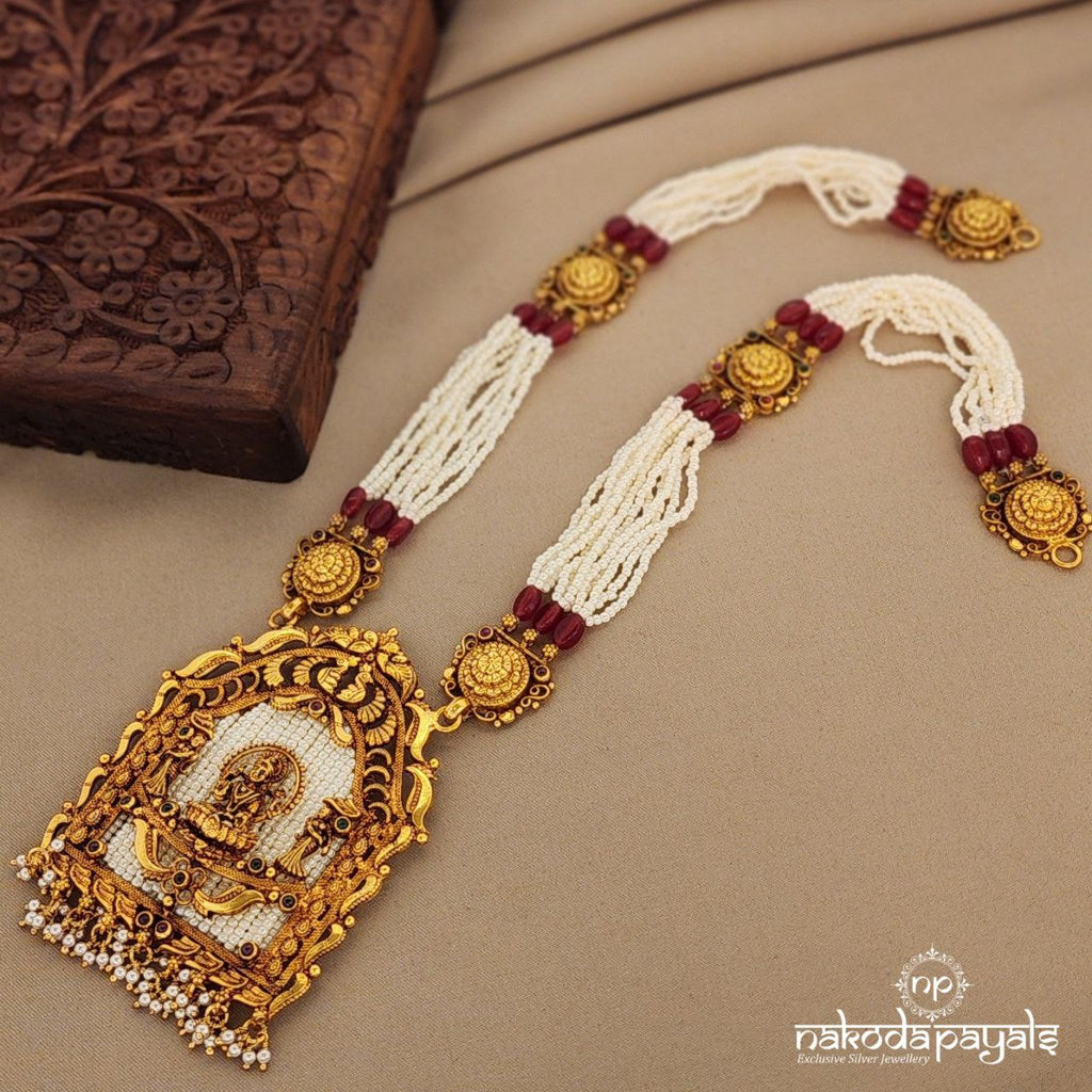 Pearled Temple Lakshmi Neckpiece (Gn7246)