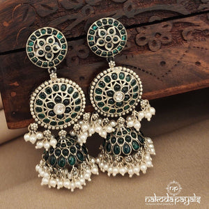 Green Floral Jhumka (J7767)