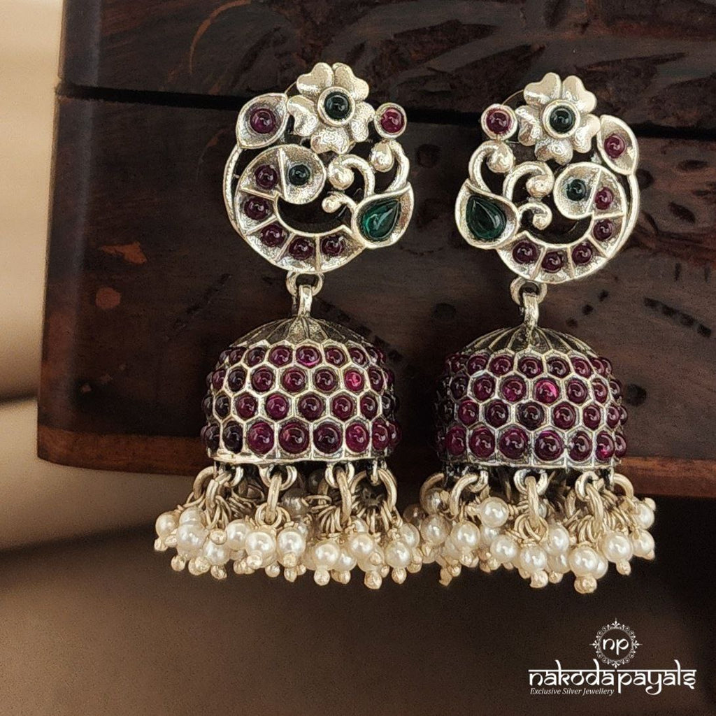 Floral Peacock Jhumka (J7776)