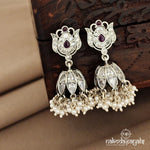 Shiny White Jhumka (J5560)