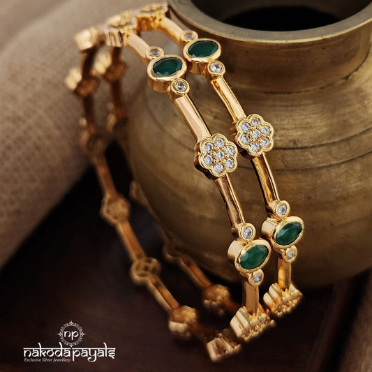 Green Bangles Pair (Gk2957)