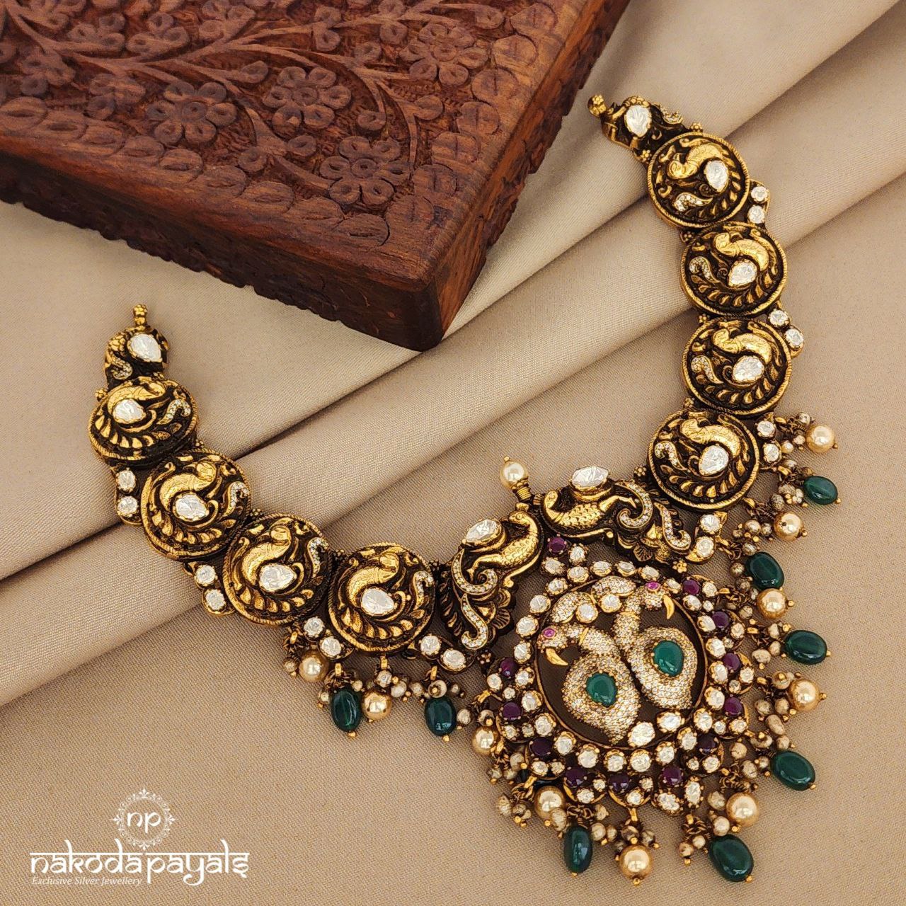 Grand Green Moissaanite Neckpiece (Gn7264)