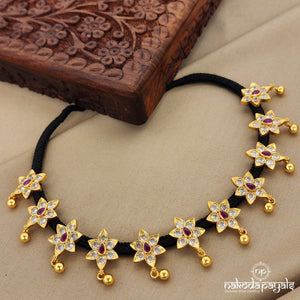 Multi Floral Thread Neckpiece (Gn7287)