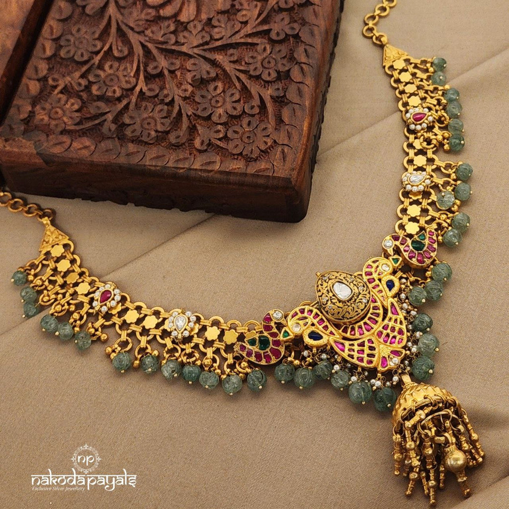 Grand Peacock Kundan Neckpiece (Gn7289)