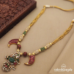 Ball Peacock Kundan Neckpiece (Gn7292)