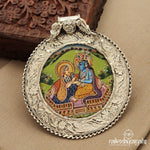 Radha Krishna Painted Pendant (P2201)