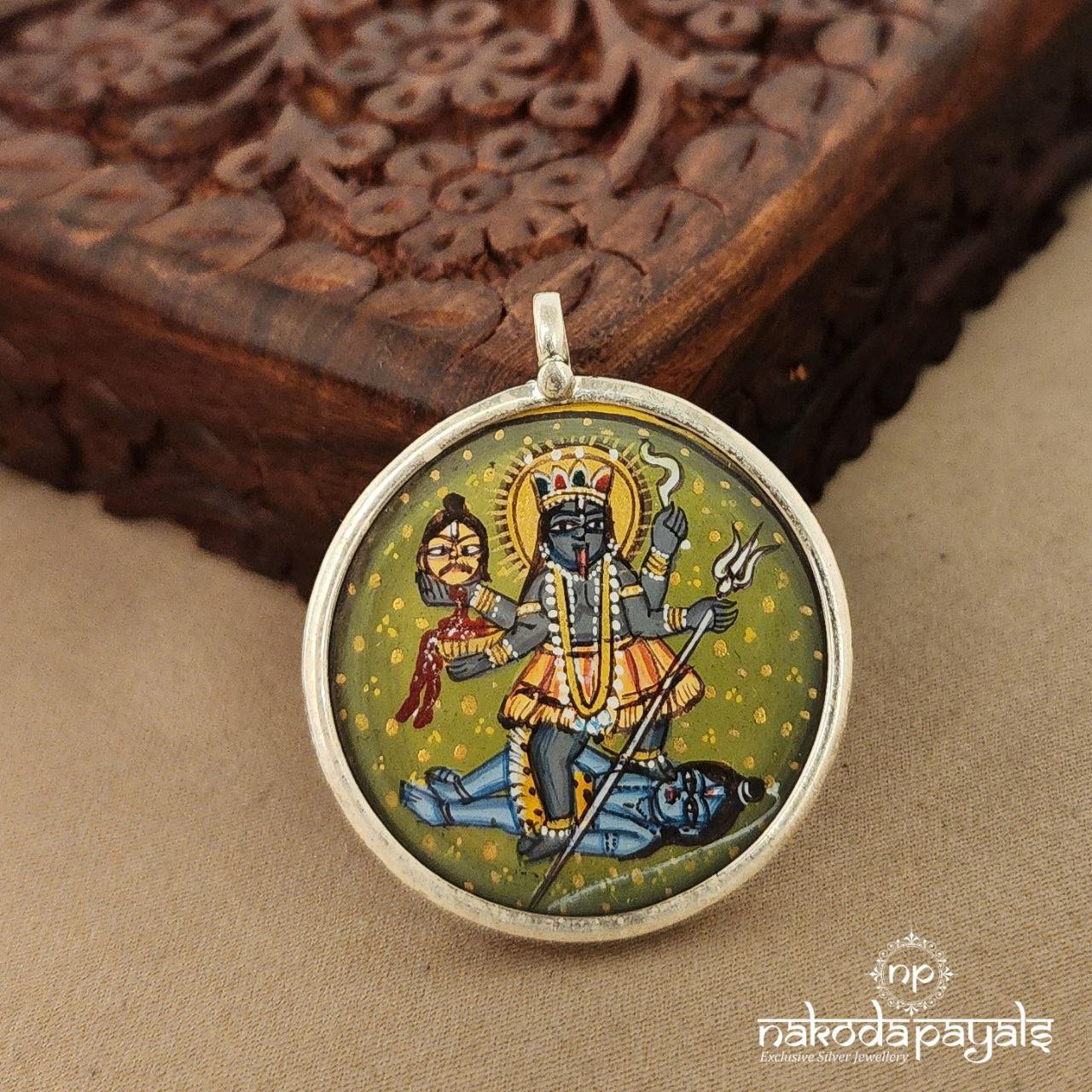 Kali Devi Painted Pendant (P2204)