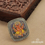 Ganesha Painted Finger Ring (F2373)