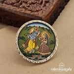 Radha Krishna Painted Finger Ring (F2375)