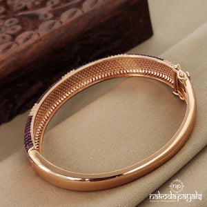 Pretty Pink Rose Gold Single Openable Kada (Sk1017)