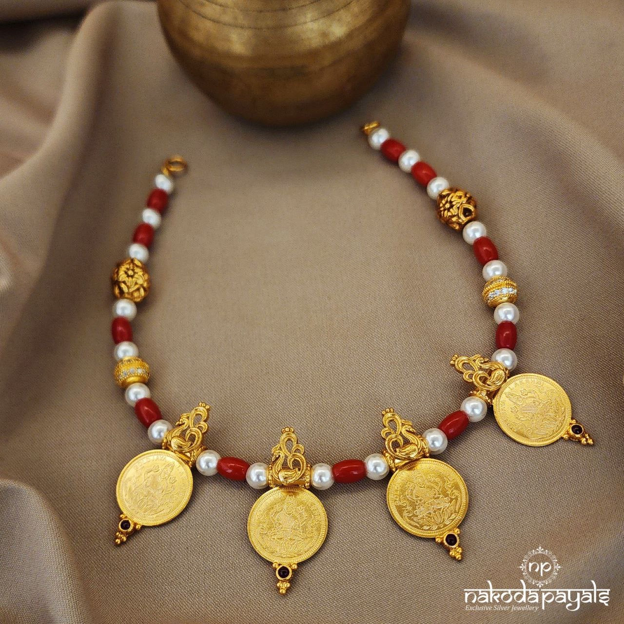 Gracious Peacock Coined Neckpiece (Gn8471)