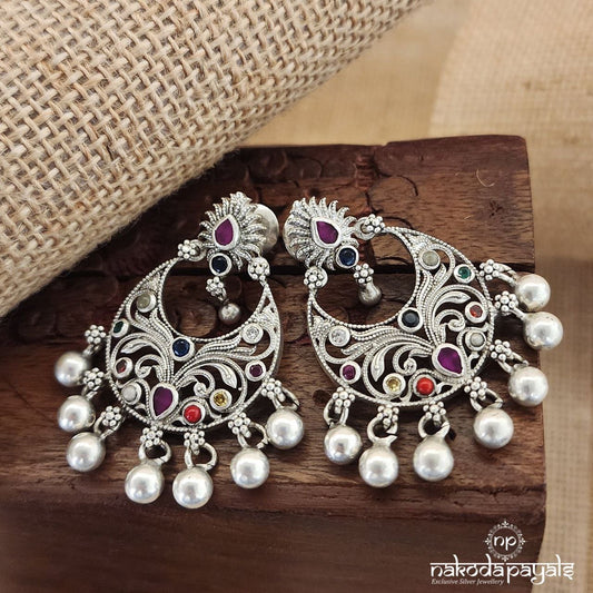 Trendy Navratna Chandbali (C3107)