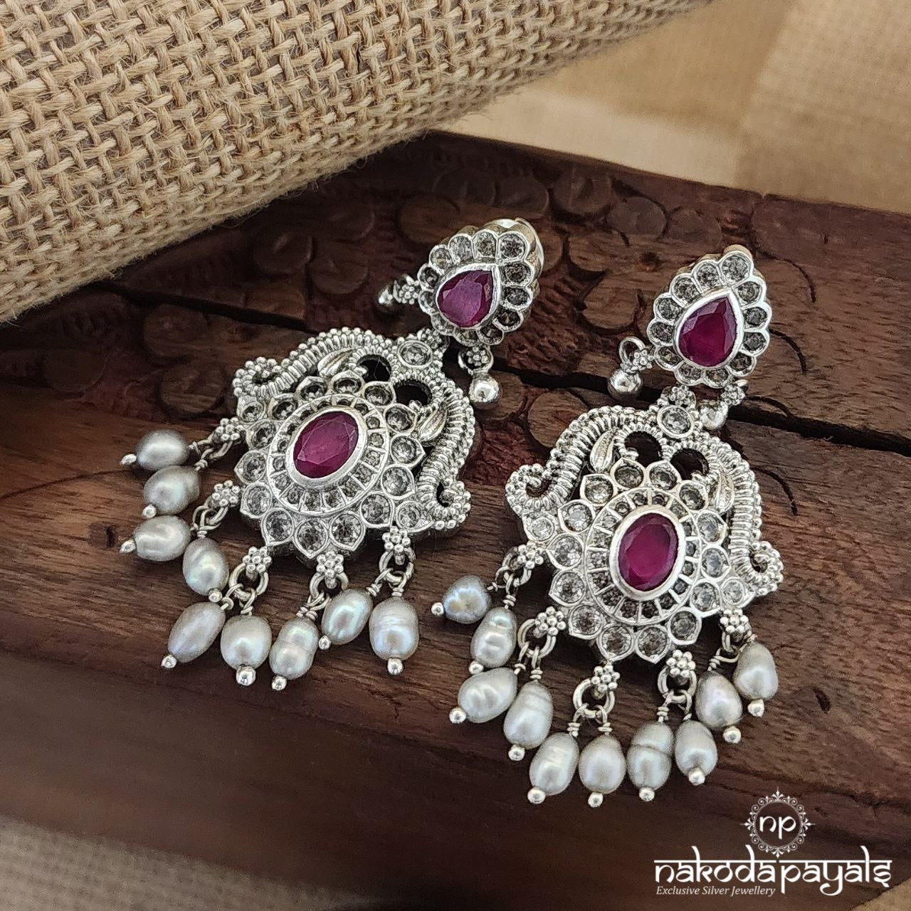 Pretty Pink Pearly Earrings (C3096)