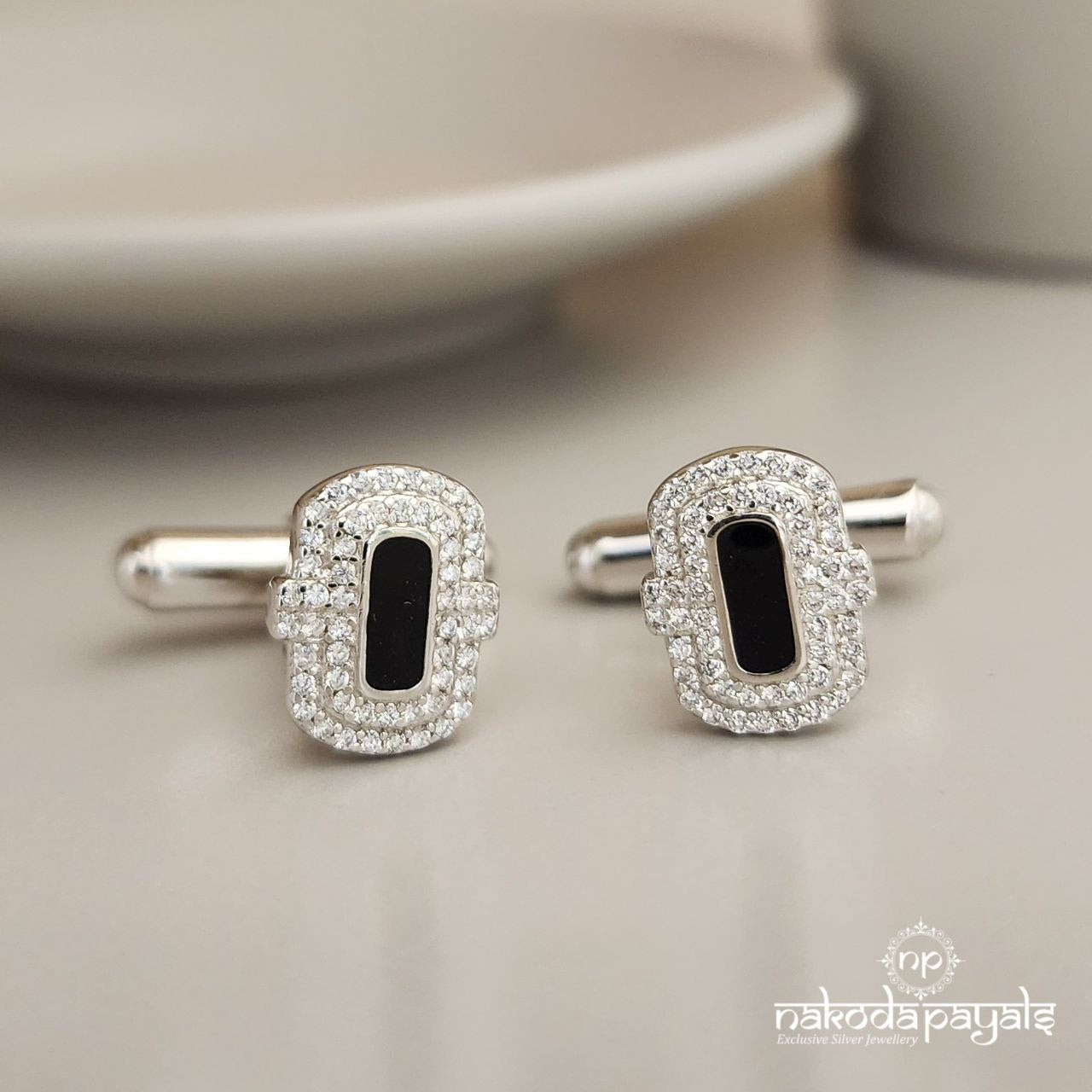 Black Sparkling Cufflinks (CF0207)