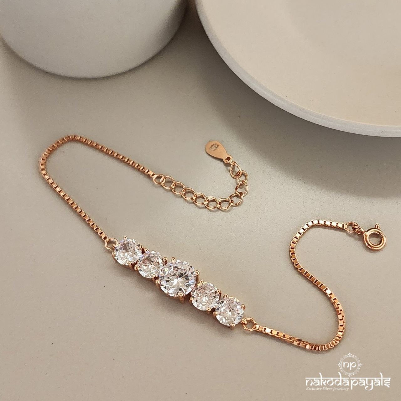 Crystal Bloom Rosegold Bracelet (Br1624)
