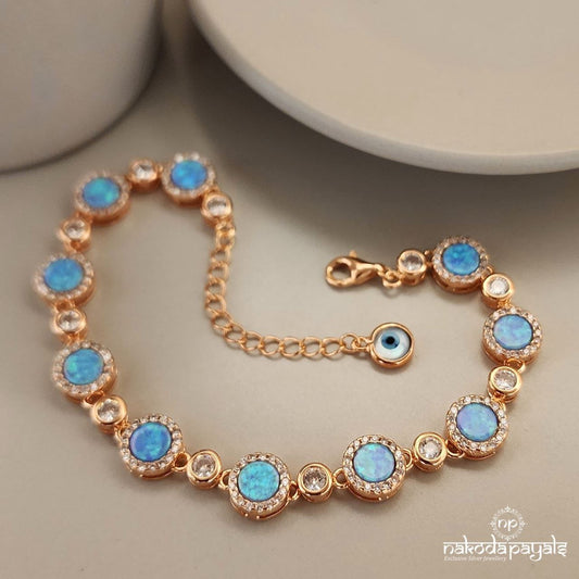 Trending Sparkling Rose Gold Bracelet (Br1594)