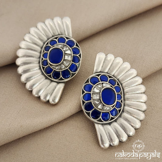 Blue Kundan Studs (S4745)