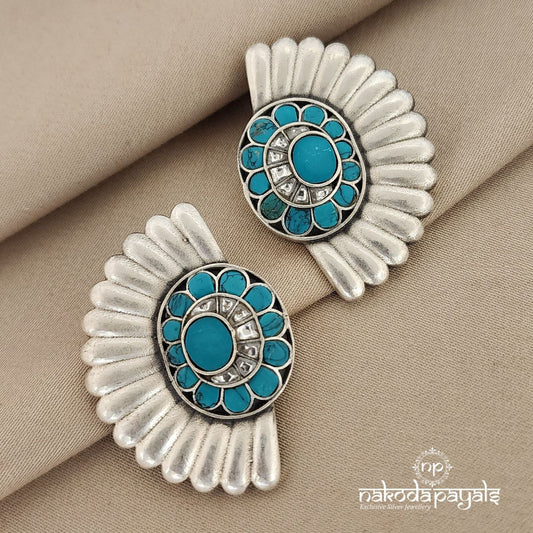 Turquoise Kundan Studs (S4744)