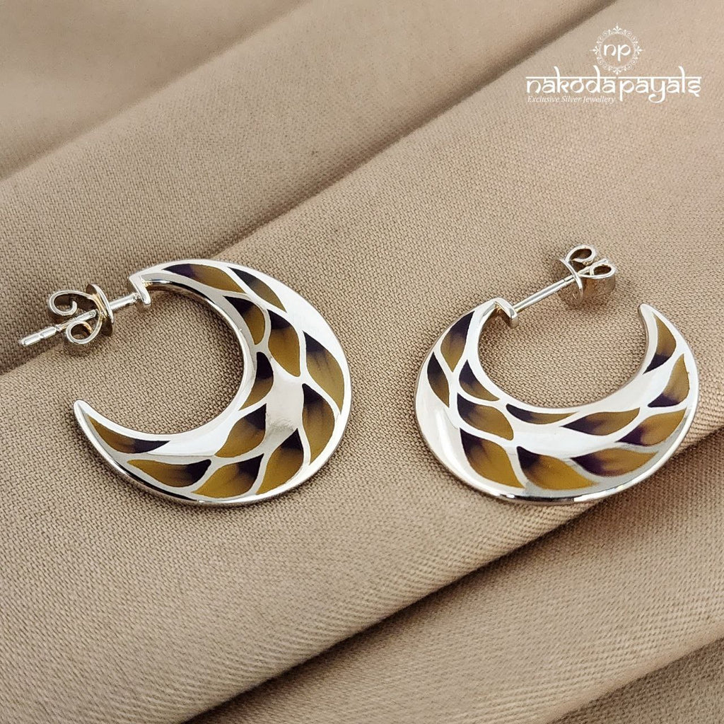 Brown Moon Earrings (St1858)