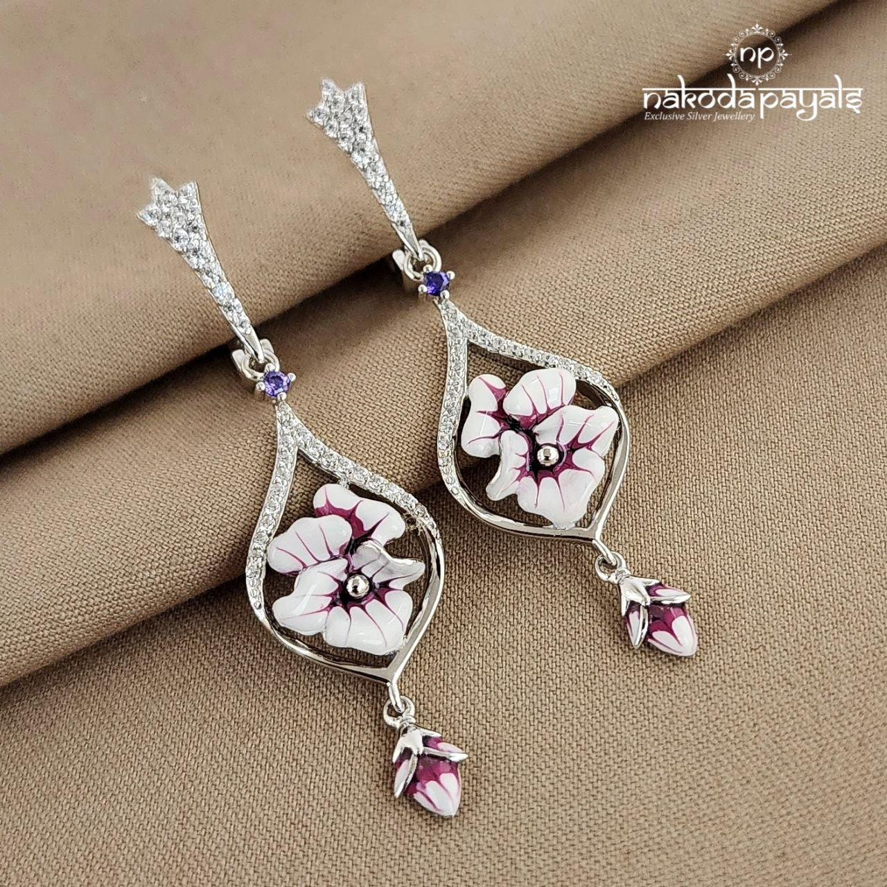 Popping Rose & Bud Earrings  (St1869)