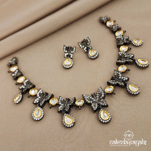 Butterfly Neckpiece With Earrings (N8415)