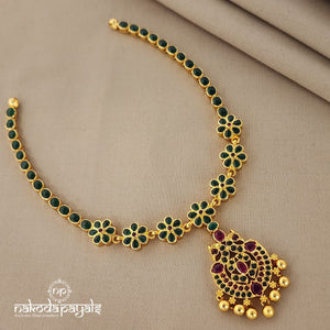 Green Floral Peacock Neckpiece (GN6025)