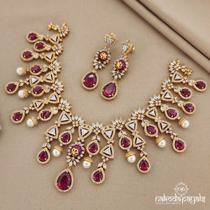 Schmick Neckpiece With Earrings (GN6034)