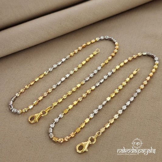 Triple Tone Anklets (A4123)