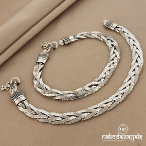Braided Oxidised Anklets (A4133)